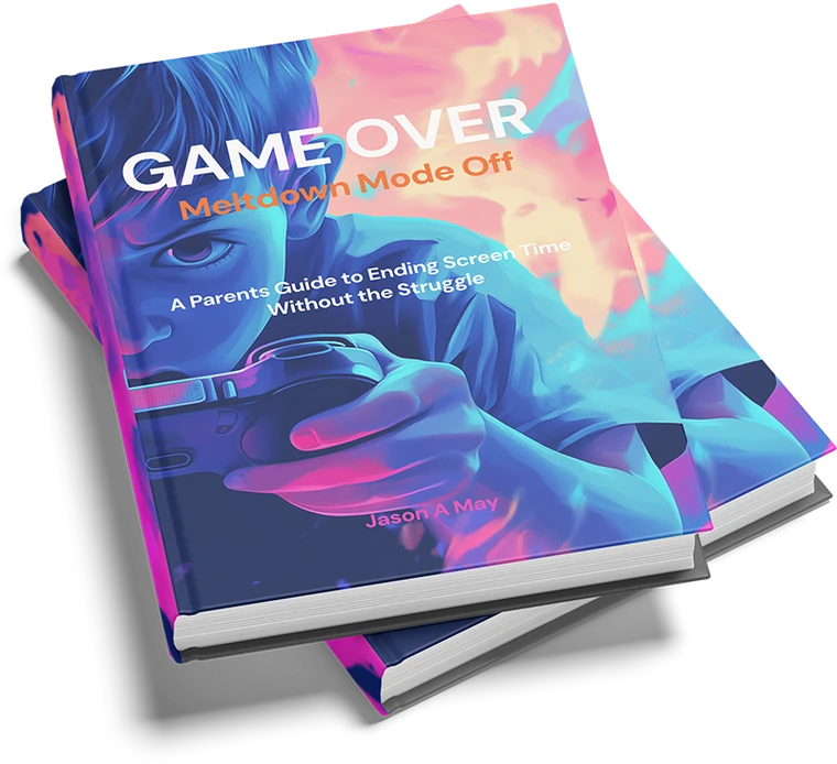 Game Over: Meltdown Mode Off book cover and paperback mockup